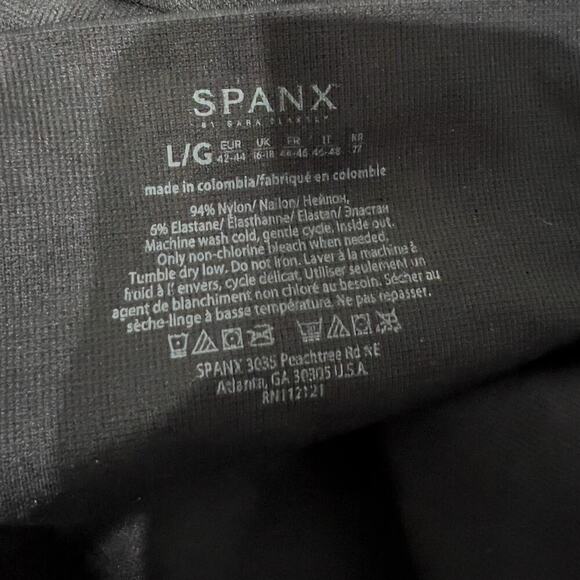 Spanx Legging Large Black Seamless High Waist Look At Me Now Basic Shaping - Picture 7 of 7